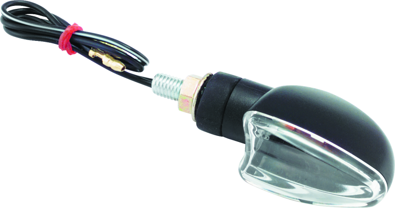 BikeMaster Ministalk Marker Light V-Shape - Black/Clear 266010