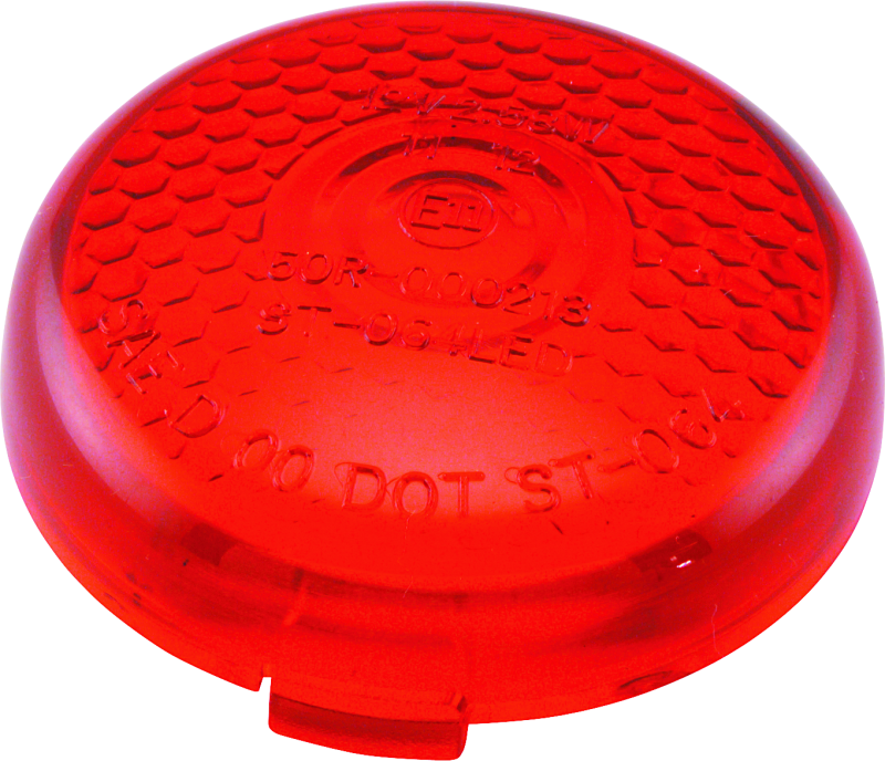 Bikers Choice Rplcmnt Hnycmb Circle Lens Red 489867