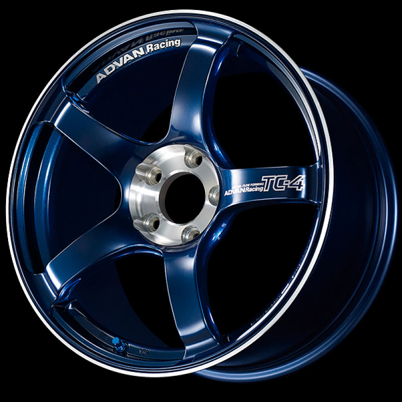 Advan TC-4 SE 15x5.0 / +45 Offset / 4x100 / 63mm Bore / Racing Indigo Blue and Diamond Cut YADS5A45AEF