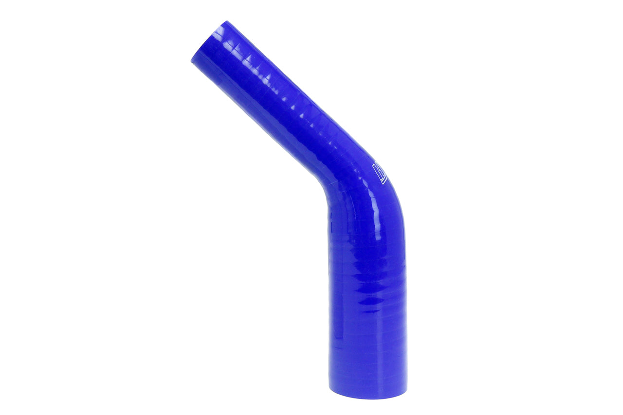 HPS 5/8" - 1-1/2" Silicone 45 Degree Elbow Reducer Coupler Hose, High Temp 4-ply Reinforced, 16mm - 38mm ID