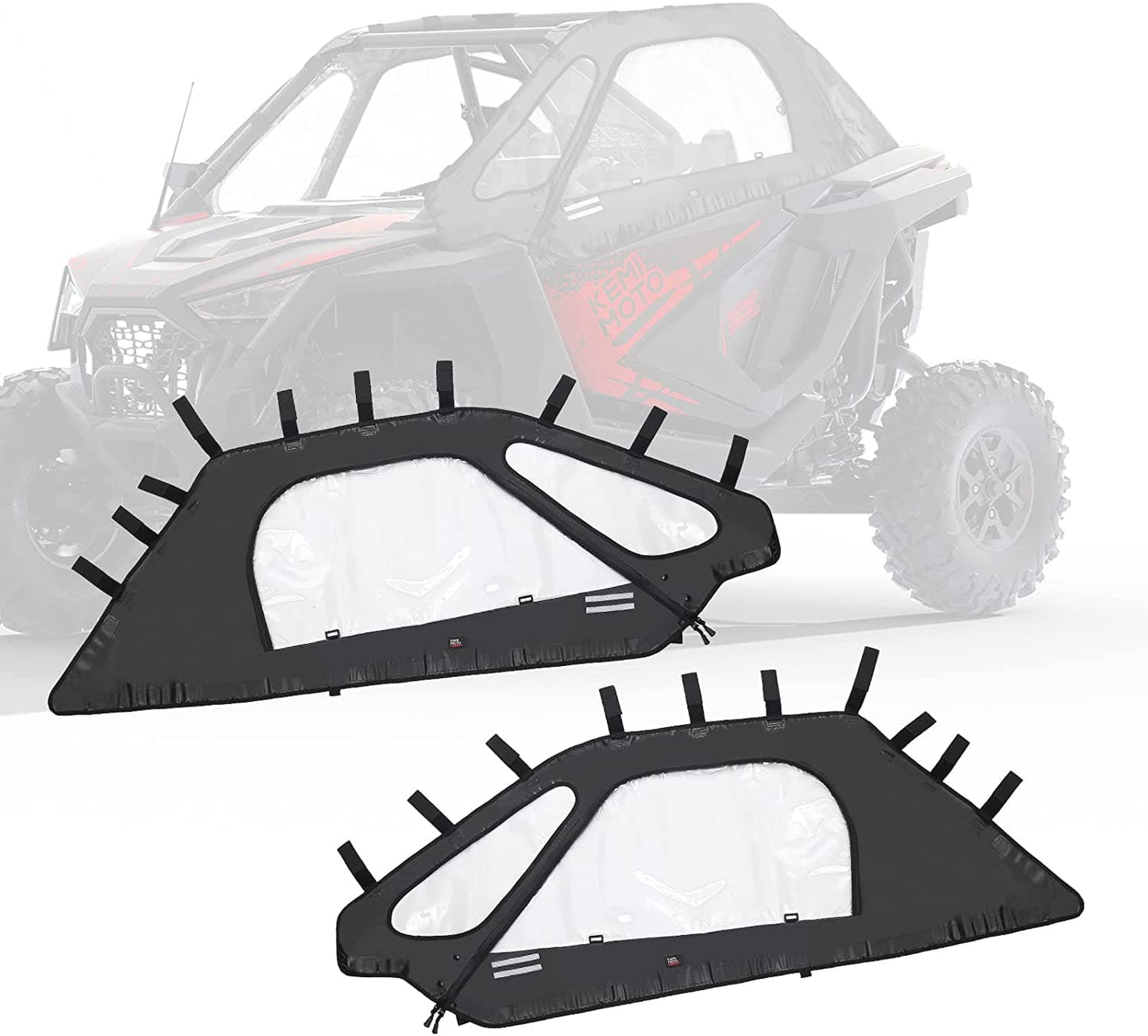 Kemimoto Soft Cab Enclosure Upper Doors Polaris RZR PRO XP (2 seat)