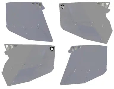 RZR XP4 1000 STEALTH DOOR (ALUMINUM DOOR SKINS/ FRONT & REAR)Silver