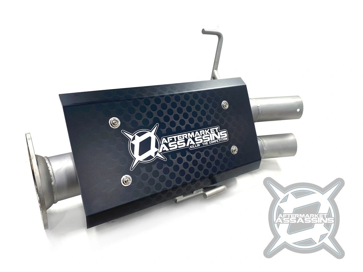 Aftermarket Assassins Stainless Slip-On Exhaust for RZR Pro R