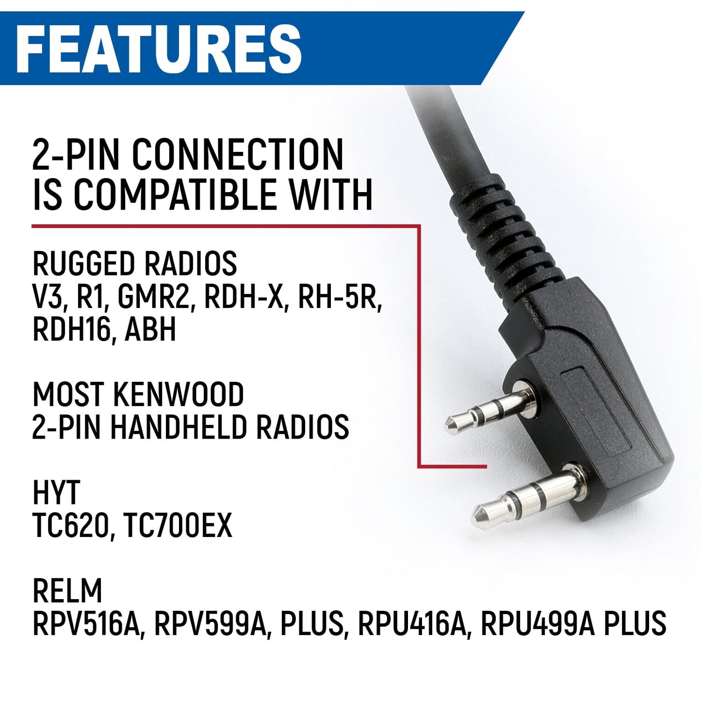Rugged Radios Bundle - Rugged R1 Business Band Handheld Radio with Hand Mic