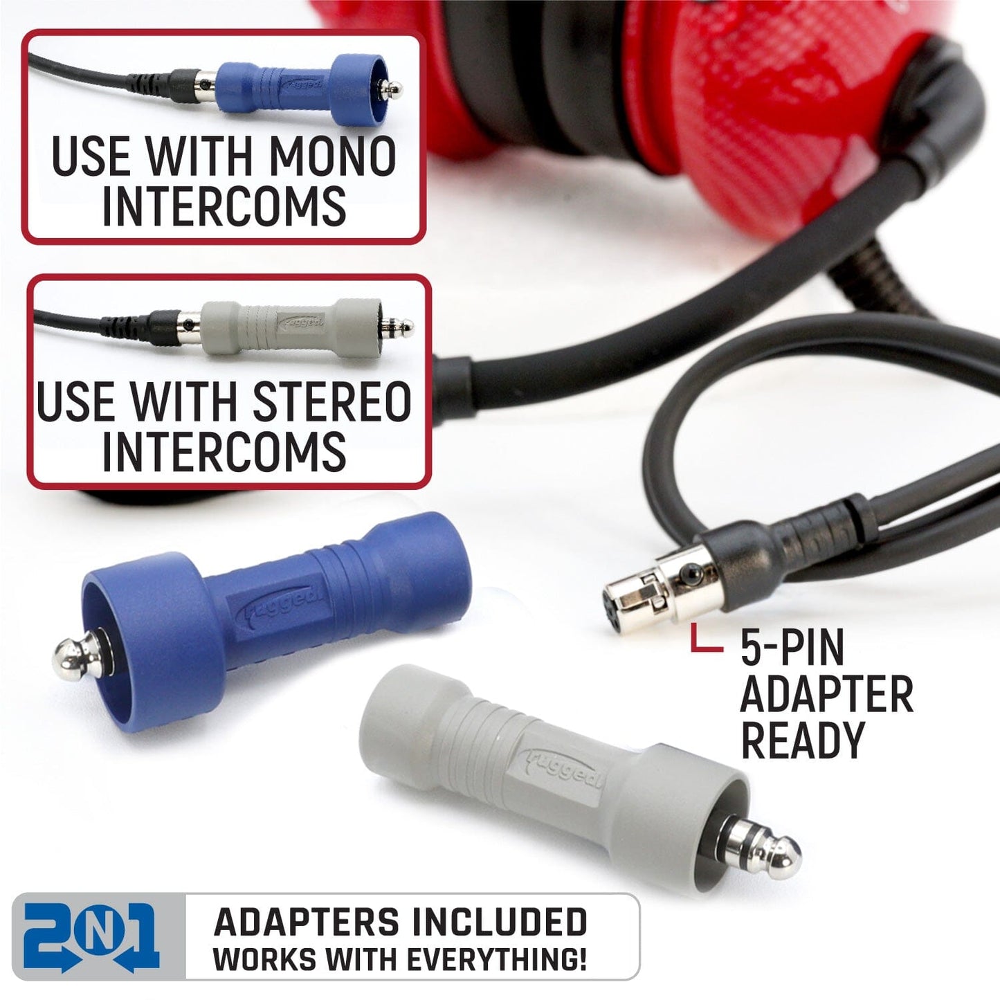 Rugged Radios Child Sized H22 Ultimate Over The Head (OTH) Headset for Intercoms