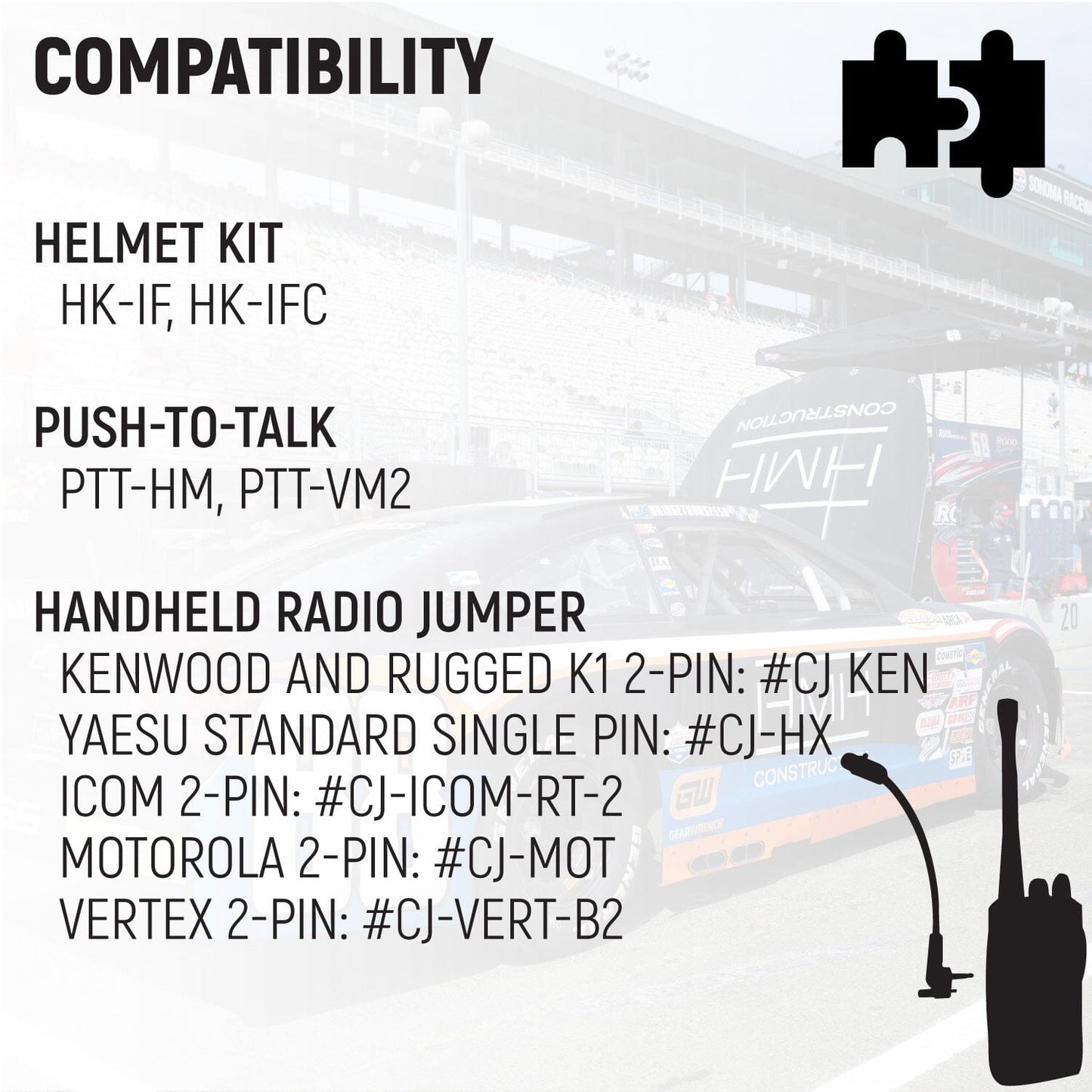 Rugged Radios IMSA 4-Conductor 4C Circle Track Road Race Car Harness