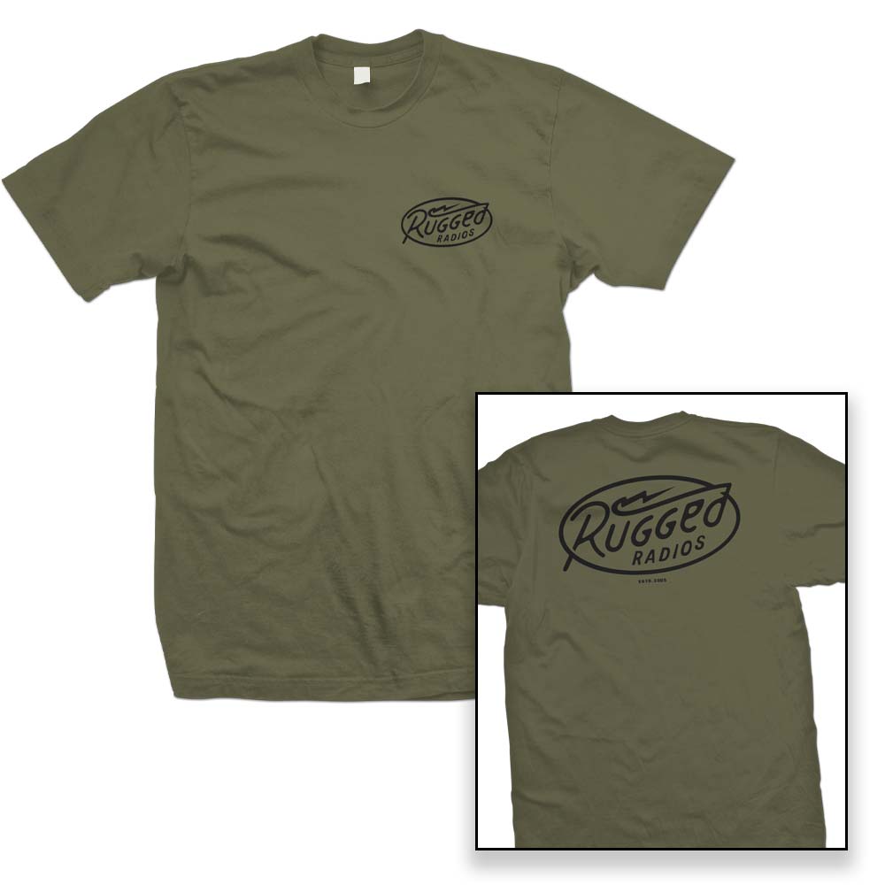 Rugged Radios BOLT T-Shirt - Green - Extra Large
