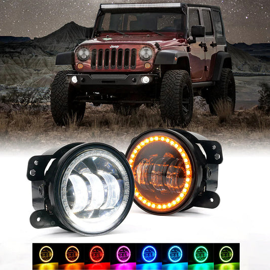 Xprite 4 Inch RGB LED Halo Fog Lights | Escapade Series