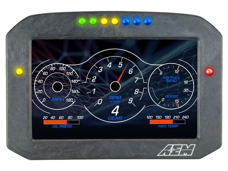 AEM CD-7G Carbon Flush Digital Dash Display w/ Internal 20Hz GPS & Antenna 30-5702F