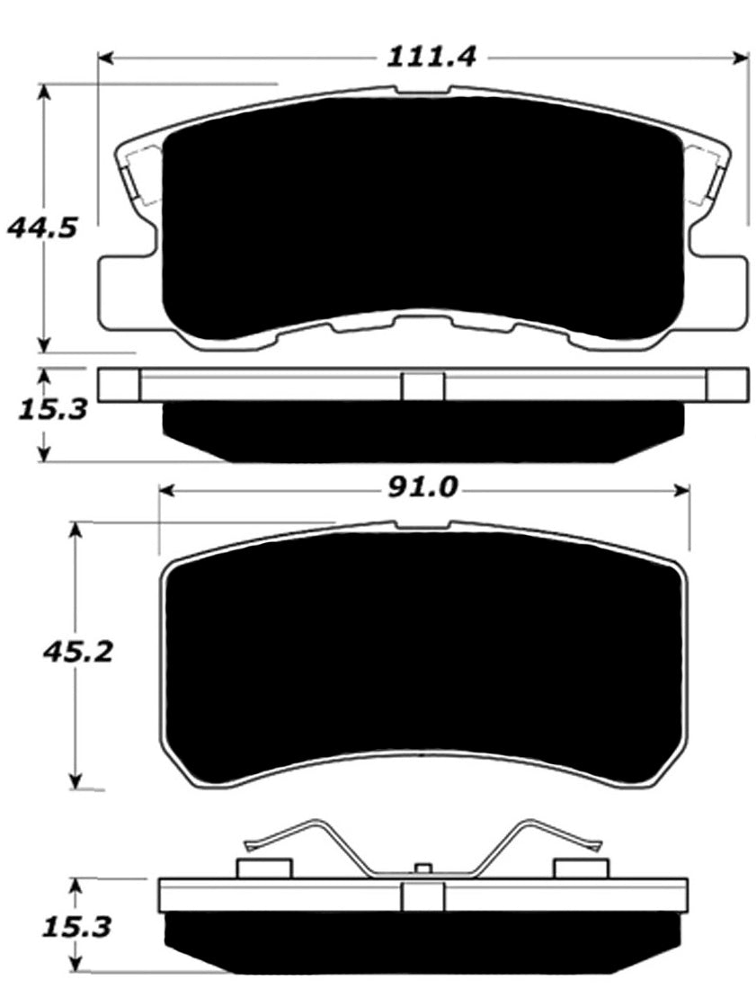 Porterfield Brake Pads for 2016 JEEP PATRIOT w/302mm Rear Discs
