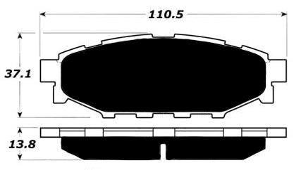 Porterfield Brake Pads for 2016 SUBARU BRZ w/ Solid Rear Disc