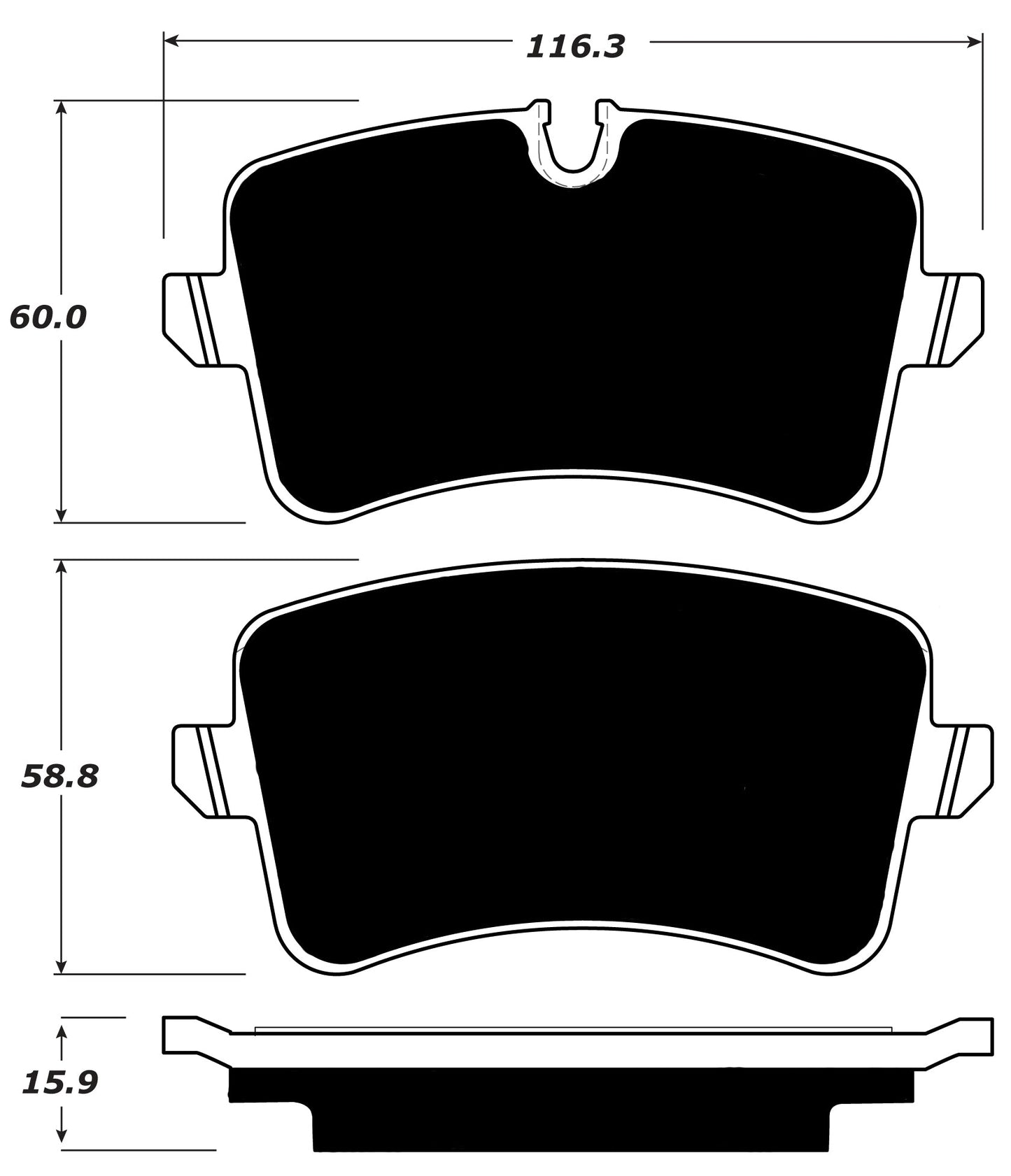Porterfield Brake Pads for 2016 PORSCHE MACAN - Base