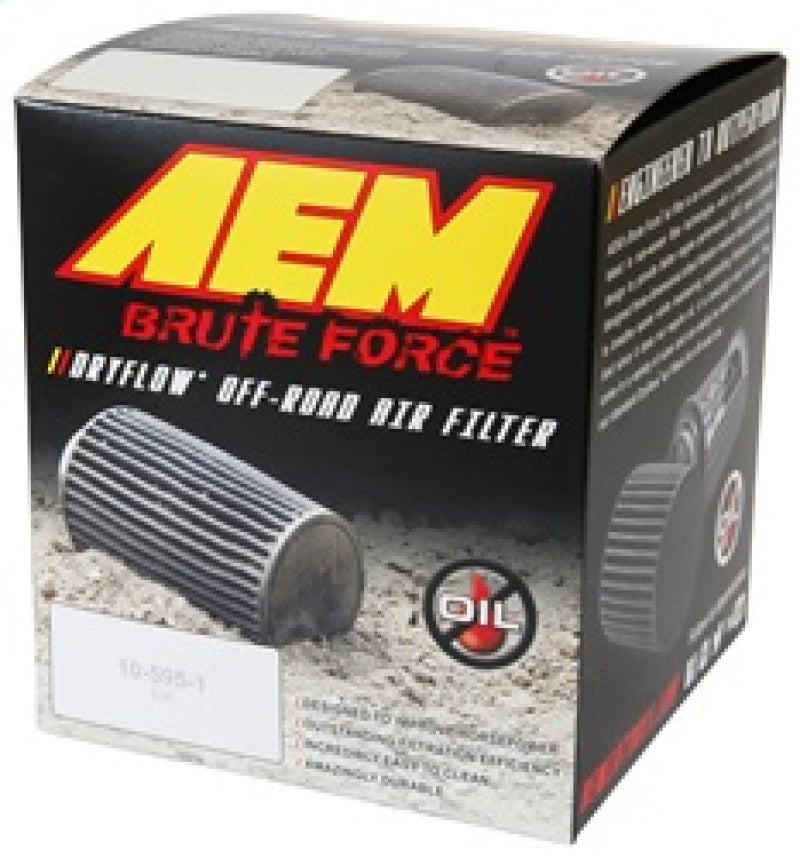AEM Induction AEM Dryflow Conical Air Filter 6in Base OD x 3.5in Flange ID x 5.25in Height 21-204BF