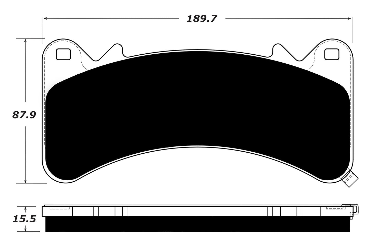 Porterfield Brake Pads for 2016 GMC Yukon Denali 2WD w/6 Piston BBK