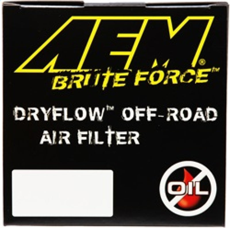 AEM Induction AEM Dryflow Conical Air Filter 2.75in Flange ID / 6in Base OD / 5.125in Top OD / 9.125in Height 21-2029BF
