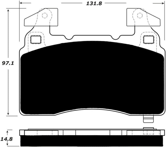 Porterfield Brake Pads for 2016 CHEVROLET CAMARO SS Brembo 4 Piston