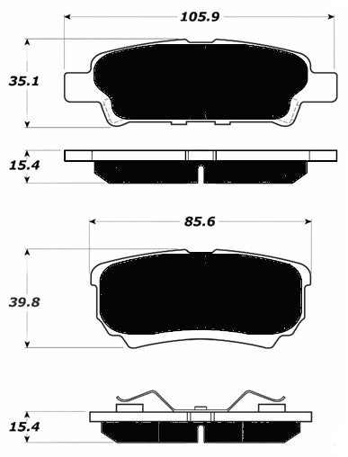 Porterfield Brake Pads for 2016 JEEP COMPASS w/262mm Rear Discs