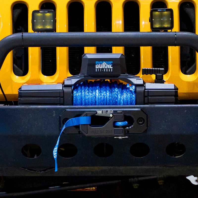 Borne Off-Road 12K Winch - Orange Synthetic Rope BNWN-12-SOR