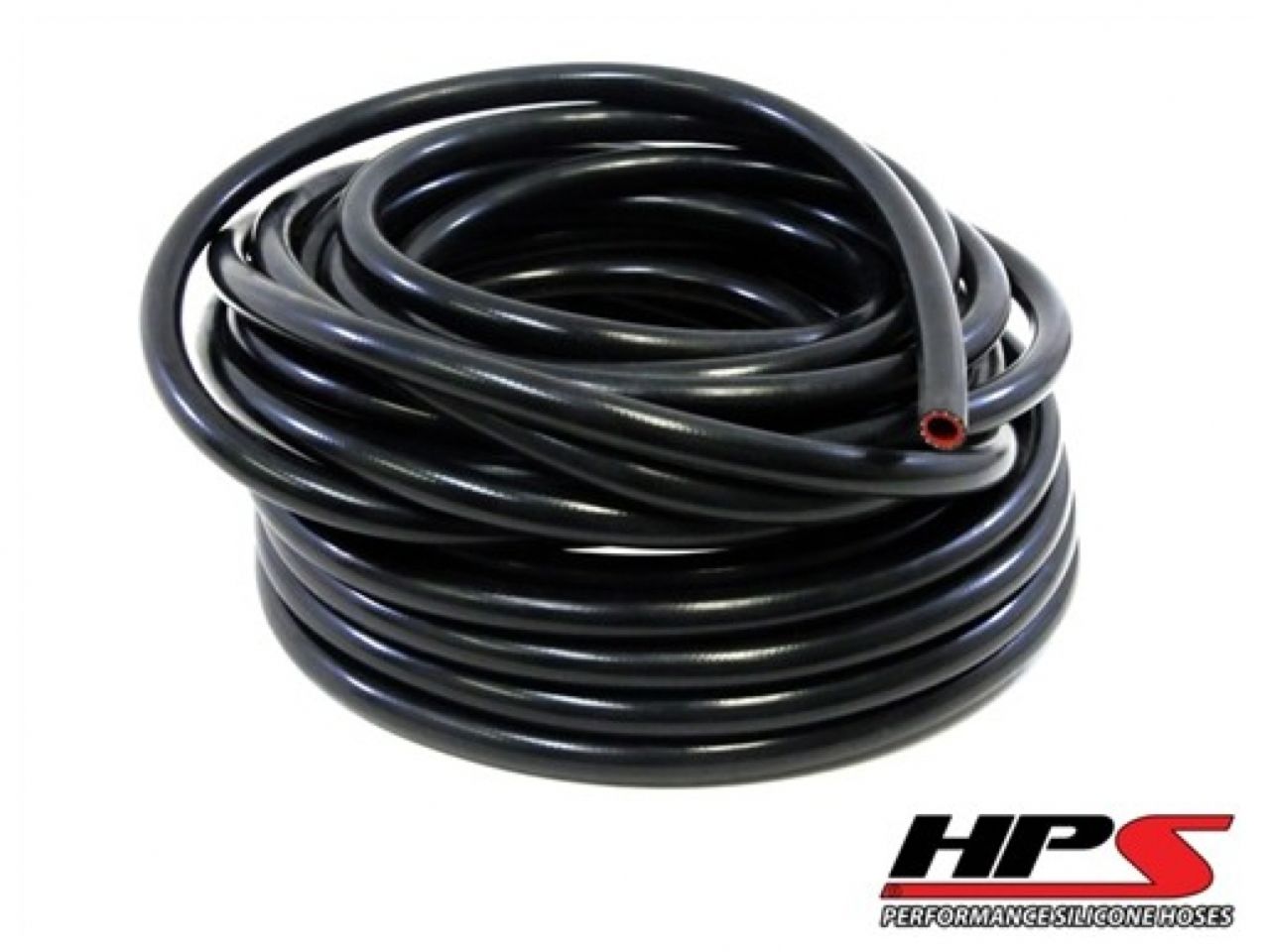 HPS High Temp 1/2"ID(13mm) Reinforced Silicone Heater Hose Black-25Ft Roll