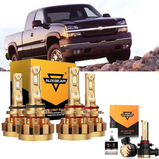 For 2003,2005 2006 Chevrolet Silverado 1500 HD F-16 Plus Series Built-in Canbus Automotive Grade 14000LM LED Light Bulbs High Low Beam Bundle