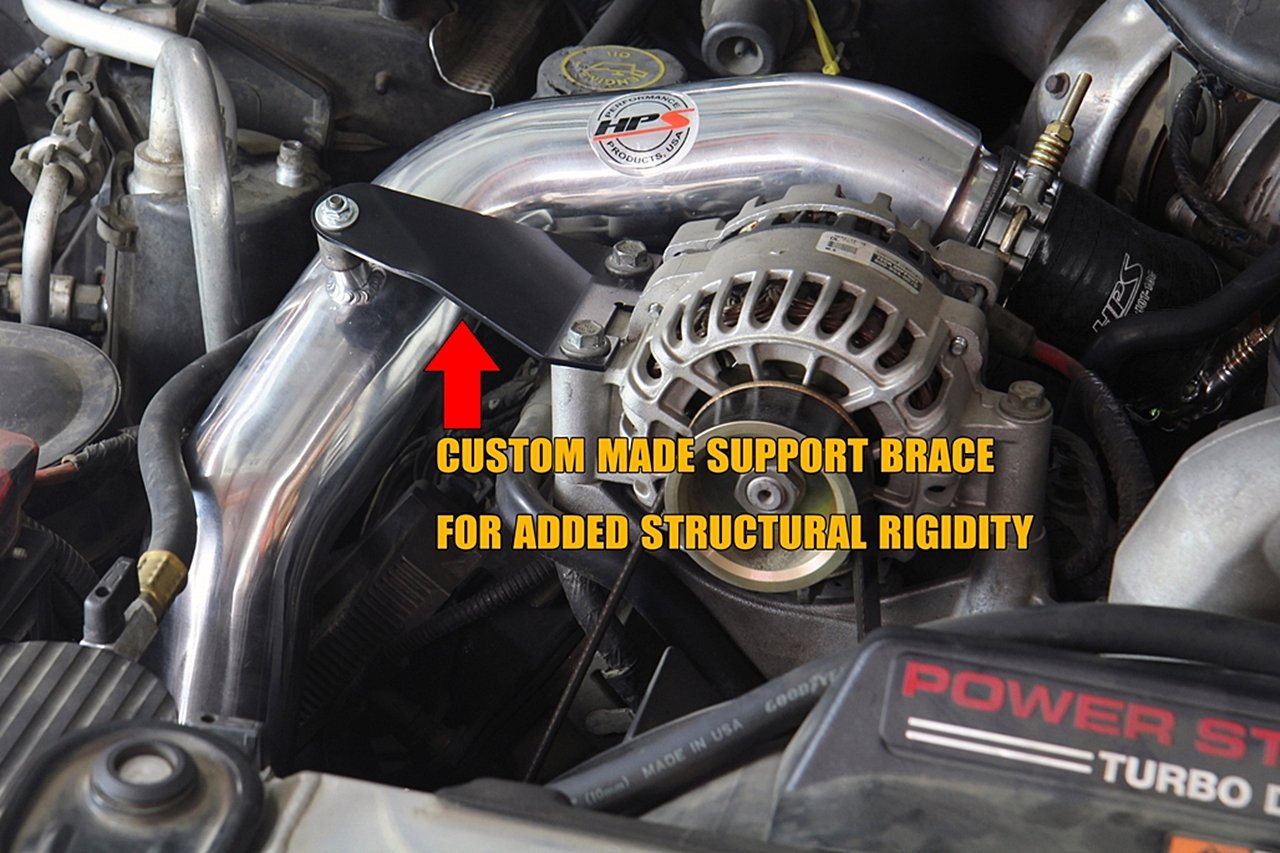 HPS Hot & Cold Side Charge Pipe with CAC Hose Intercooler Boots, 03-07 Ford F450 Superduty Powerstroke 6.0L Diesel Turbo