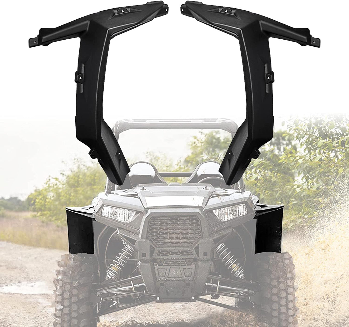 Kemimoto Extended Front Full Mud Flaps 2PCS Polaris RZR XP 1000 / TURB