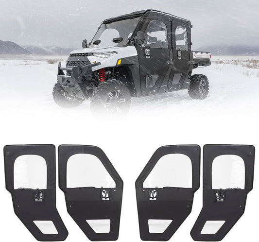 Kemimoto UTV Doors With Steel Frame Polaris Ranger CREW XP 1000 2018-2