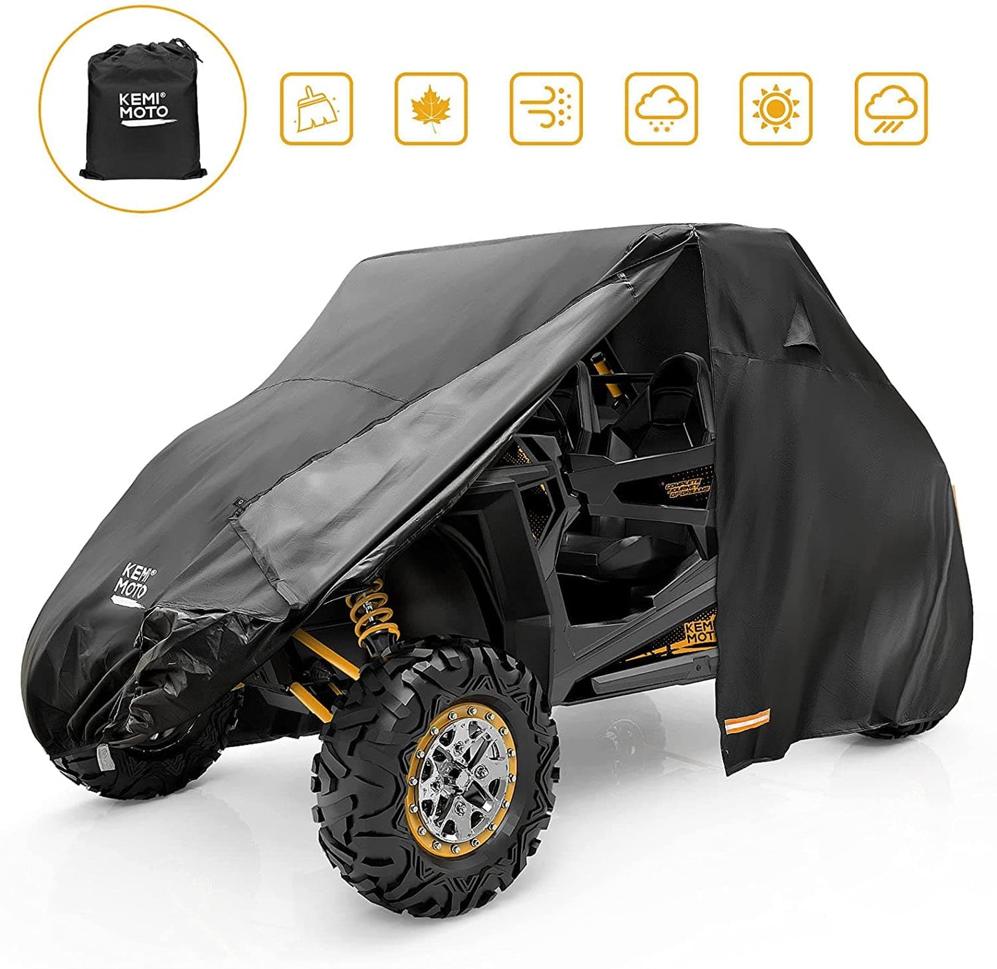 Kemimoto UTV 420D Waterproof Covers 2 Seater , Polaris, Kawasaki
