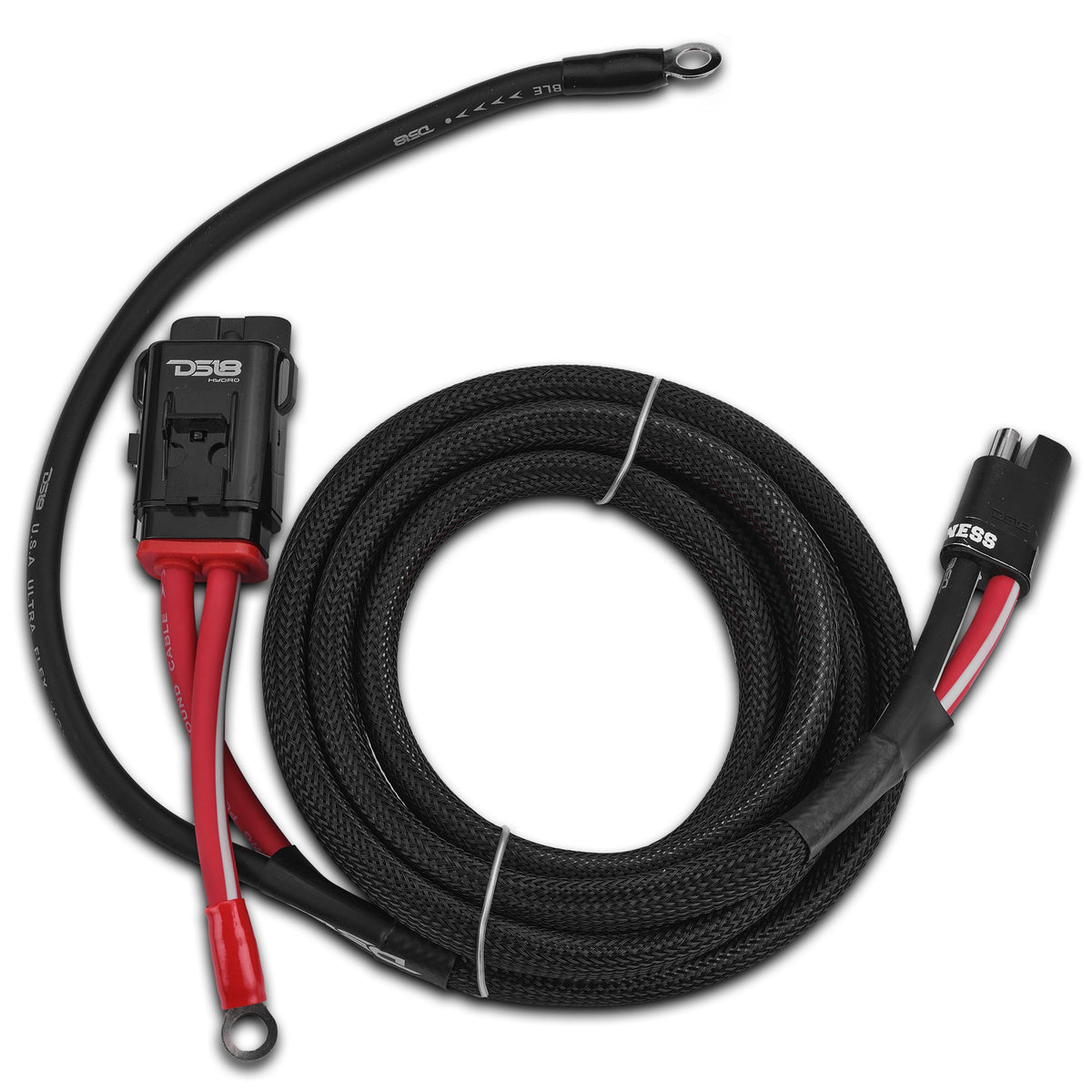 UTV 6-Gauge Power Harness Kit – 8ft Power & Ground Cables with Water-Resistant Fuse Holder for 2-Door UTVs