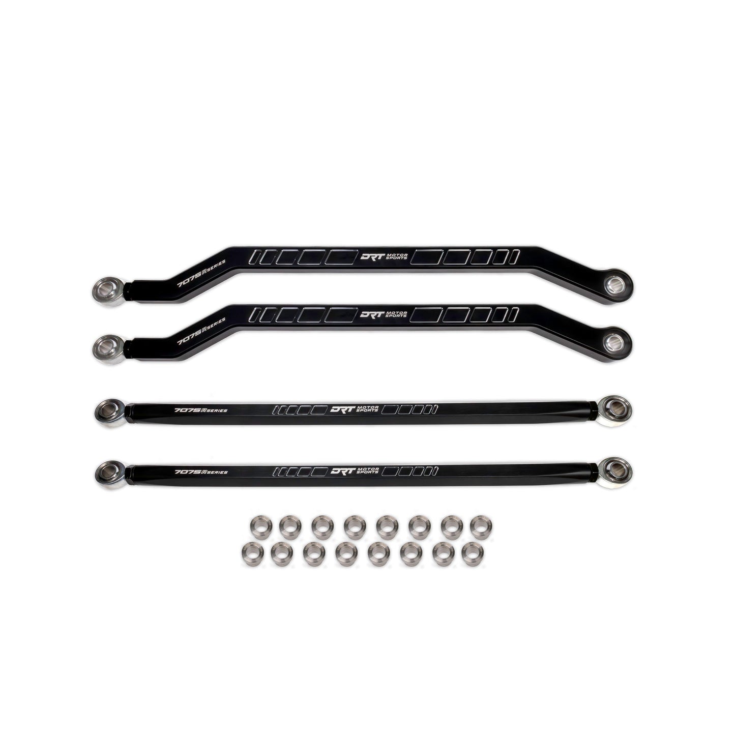 Billet Aluminum Race Series 7075 XD High Clearance Radius Rod Set For Polaris Pro R / Pro S / Turbo R