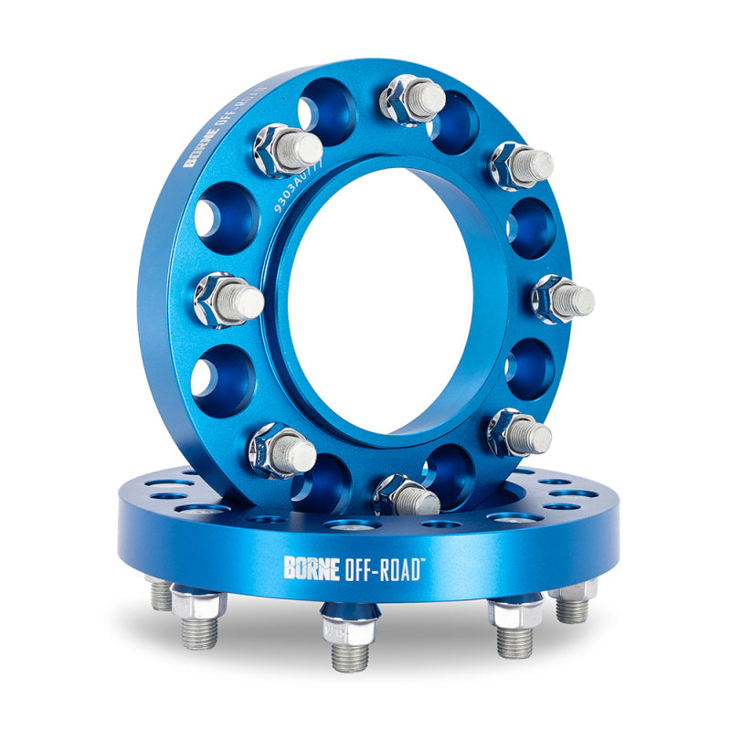 Borne Off-Road Wheel Spacers 8x165.1 116.7 45 M14 Blue BNWS-008-450BL