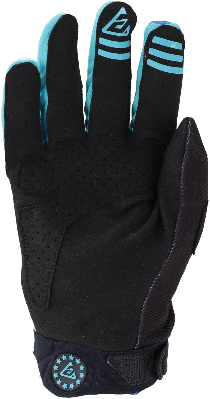 Answer 24 Peak Flo Gloves Black/Blue/White Youth - Large 442884