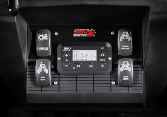 SSV Works Dash Mounting Kit - MRB3 Bluetooth Media Controller for Polaris RZR XP 1000