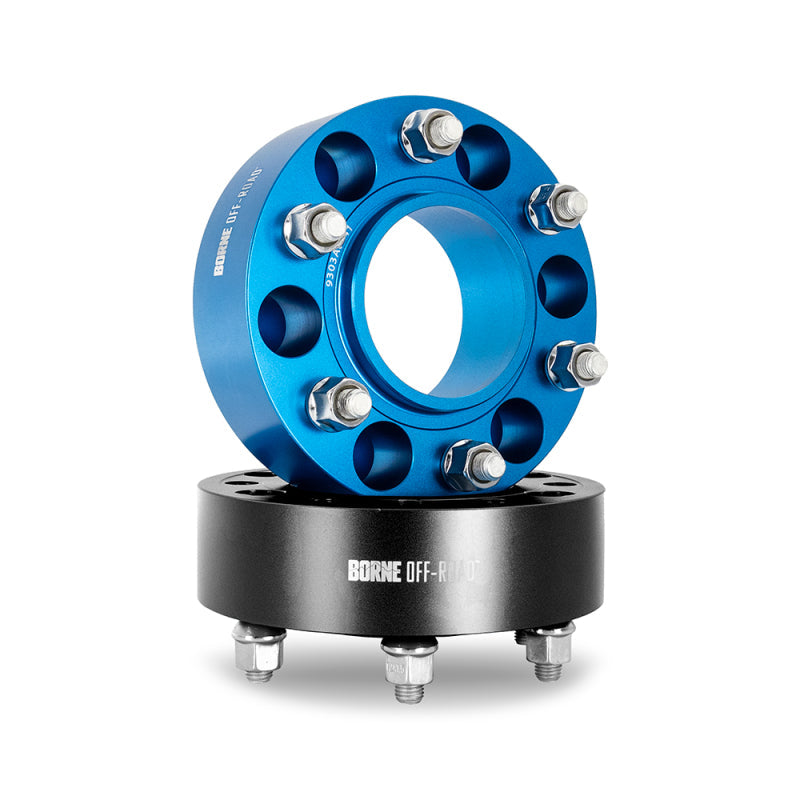 Borne Off-Road Wheel Spacers - 6x139.7 - 106 - 25mm - M12 - Blue BNWS-004-250BL