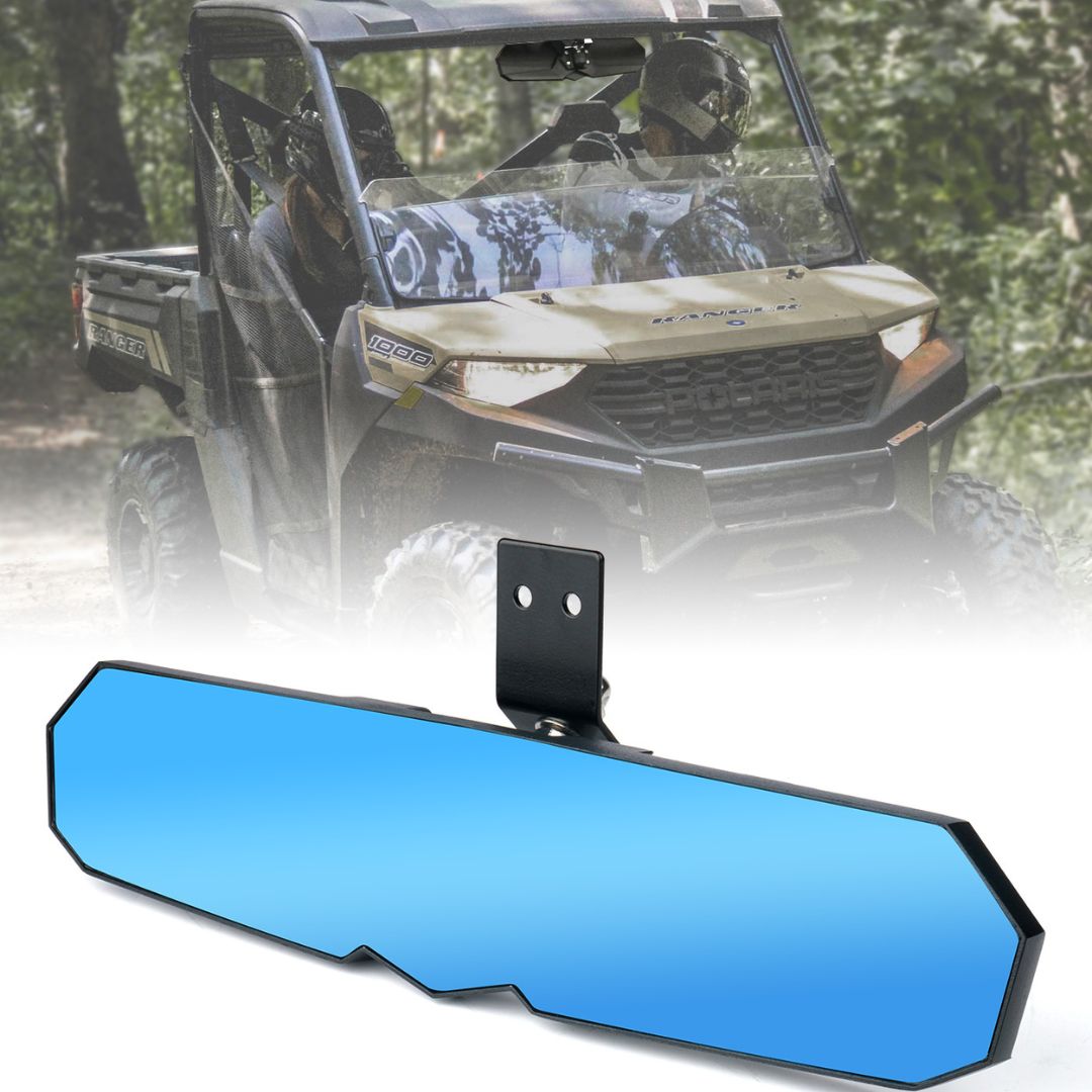 UTV Side View Mirrors with LED Spot Lights and Adjustable C-type Bracket