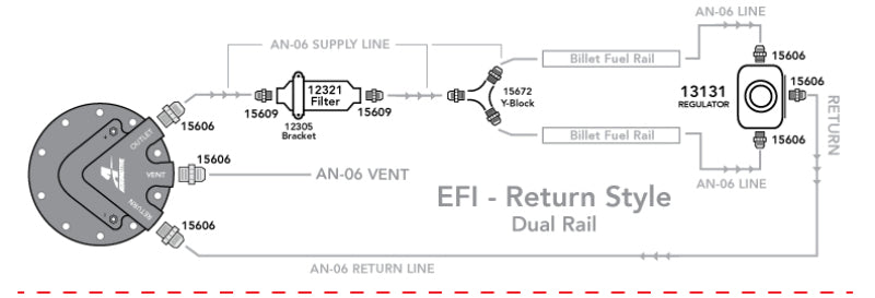 Aeromotive Phantom 340 Fuel System - Return Style w/ Y-Block 17164