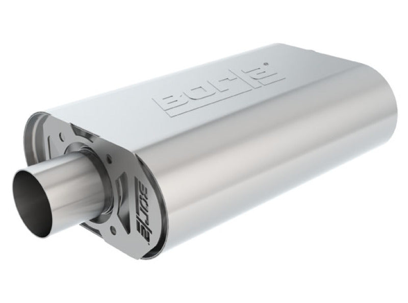 Borla CrateMuffler SBC Stock Output 283/327/350 V8 2.5in Offset/Center 14inx4.35inx9in Oval Muffler 400826