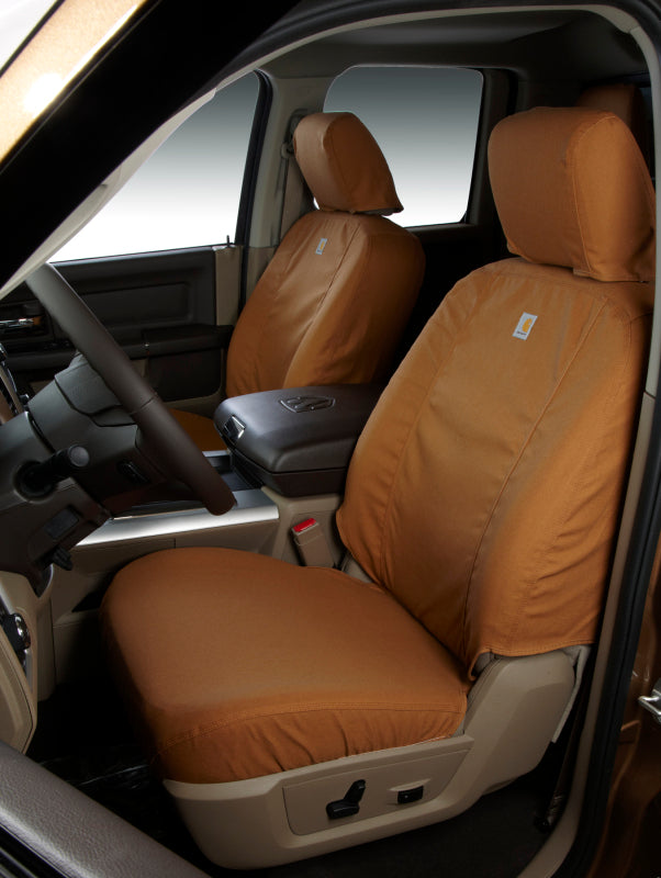 Covercraft 22-23 Jeep Grand Wagoneer Carhartt SeatSaver Custom Front Row Seat Covers - Brown SSC3502CABN