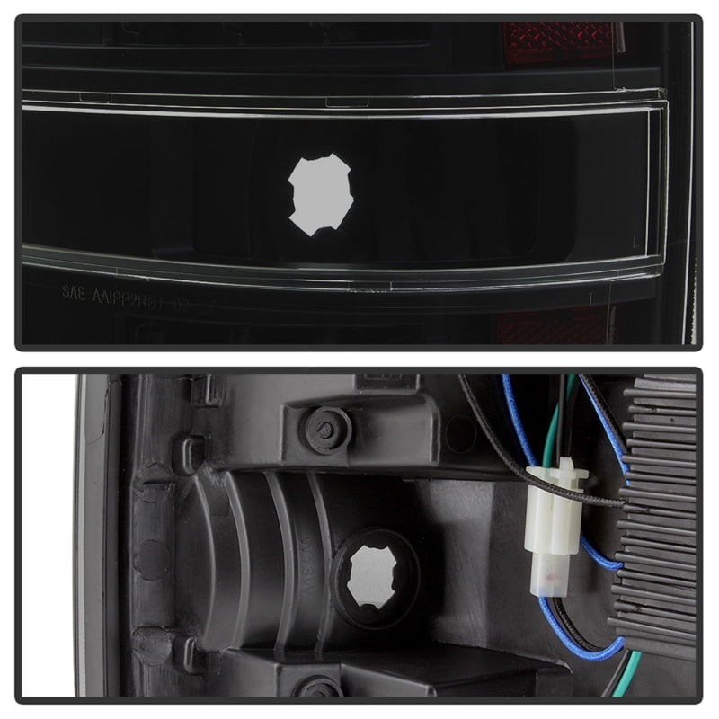 SPYDER xTune 09-14 Ford F-150 Light Bar LED Tail Lights - Black Smoke (ALT-JH-FF15009-LBLED-BSM) 9042195