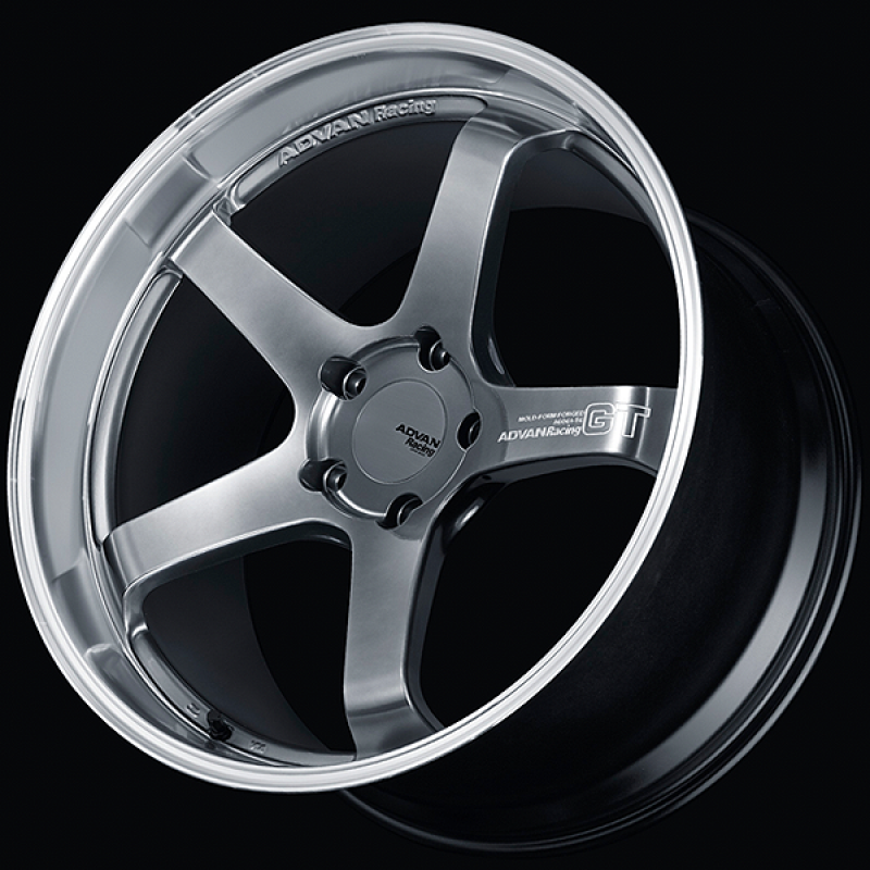 Advan GT for Porsche 21x9.5 / +59 Offset / 5x130 / 71.8mm Bore / Machining and Hyper Platinum Black YAQ1J59PMPB