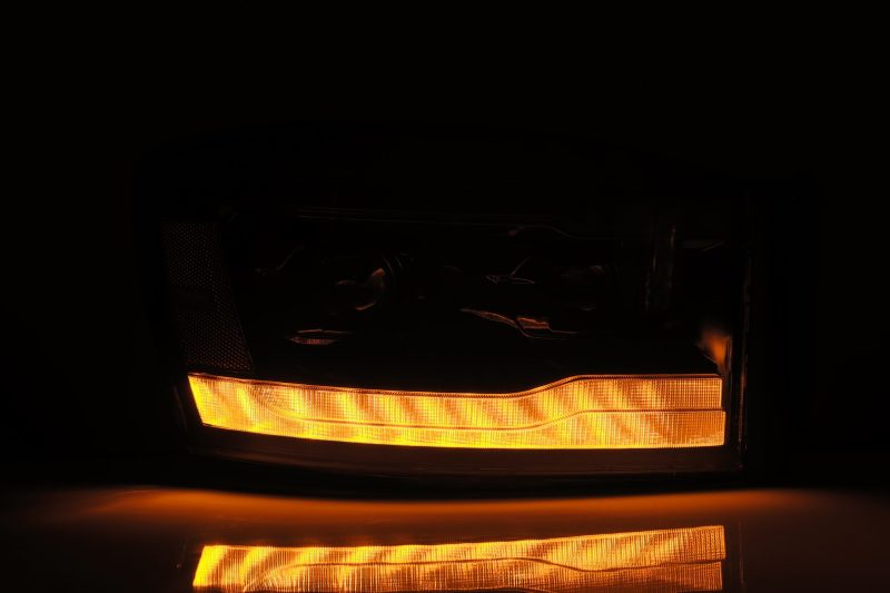 AlphaRex 06-08 Dodge Ram 1500HD PRO-Series Projector Headlights Plank Style Black w/Seq Signal/DRL 880532 *Discontinued