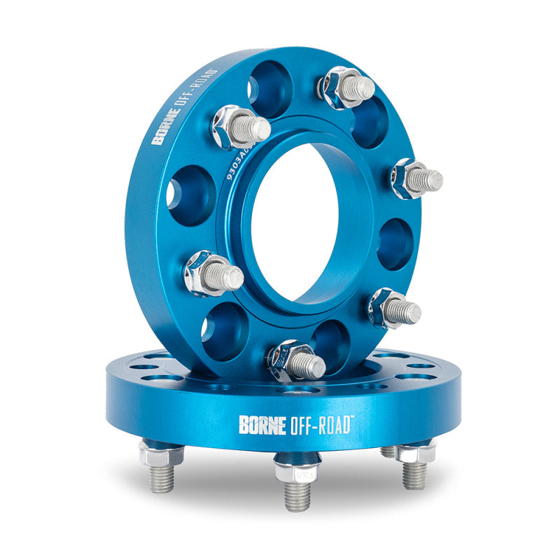 Borne Off-Road Wheel Spacers - 6x139.7 - 78.1 - 38.1mm - M14x1.5 - Blue BNWS-005-381BL