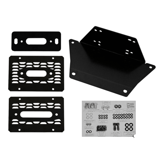 SuperATV Winch Mounting Plate for Polaris Ranger XP 1000