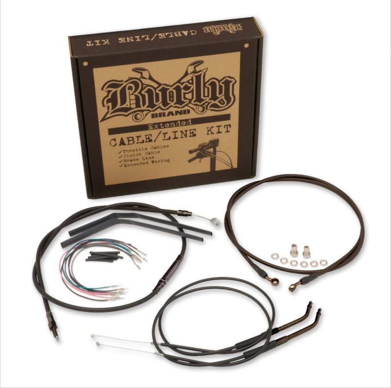 Burly Brand Control Kit 16in Ape - Black B30-1209