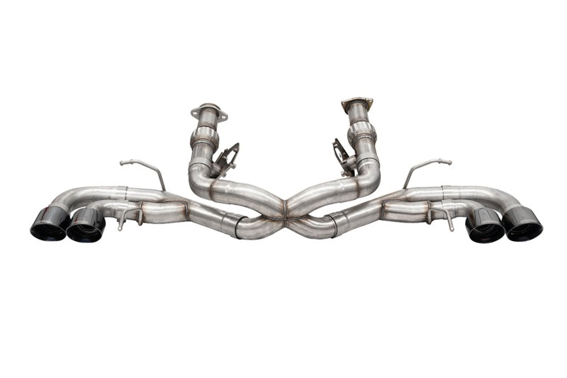 Corsa 2020 Corvette C8 3in Xtreme Cat-Back Exhaust 4.5in Black Quad Tips - Deletes stock AFM Valve 21104BLK
