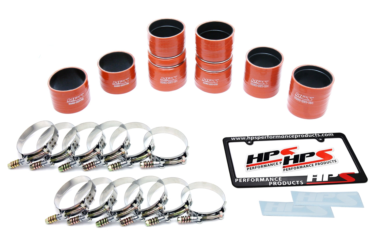 HPS Performance Products HPS High Temp Reinforced Silicone Intercooler Hose Boots Kit Ford Late 1999 - 2003 F250 Superduty 7.3L PowerStroke Diesel
