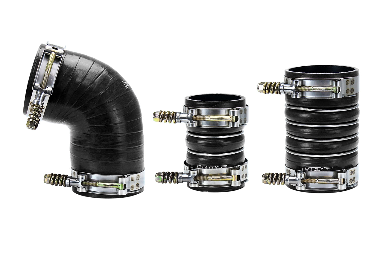 HPS Performance Products HPS High Temp Aramid Reinforced Silicone Intercooler Hose Boots Kit Chevy 2006-2010 Silverado 3500 6.6L Duramax Diesel