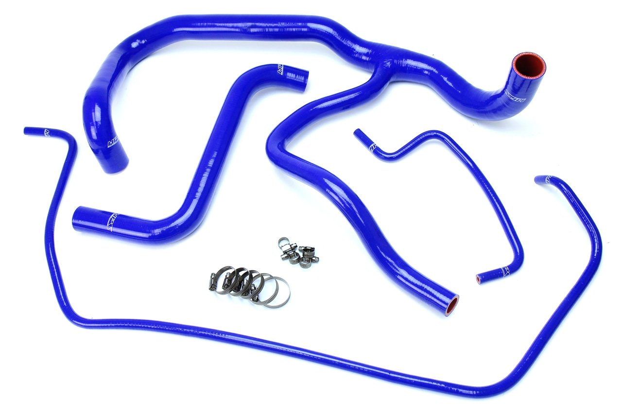 HPS Blue Reinforced Silicone Radiator Hose Kit Coolant Chevy 14-17 Silverado V8 5.3L