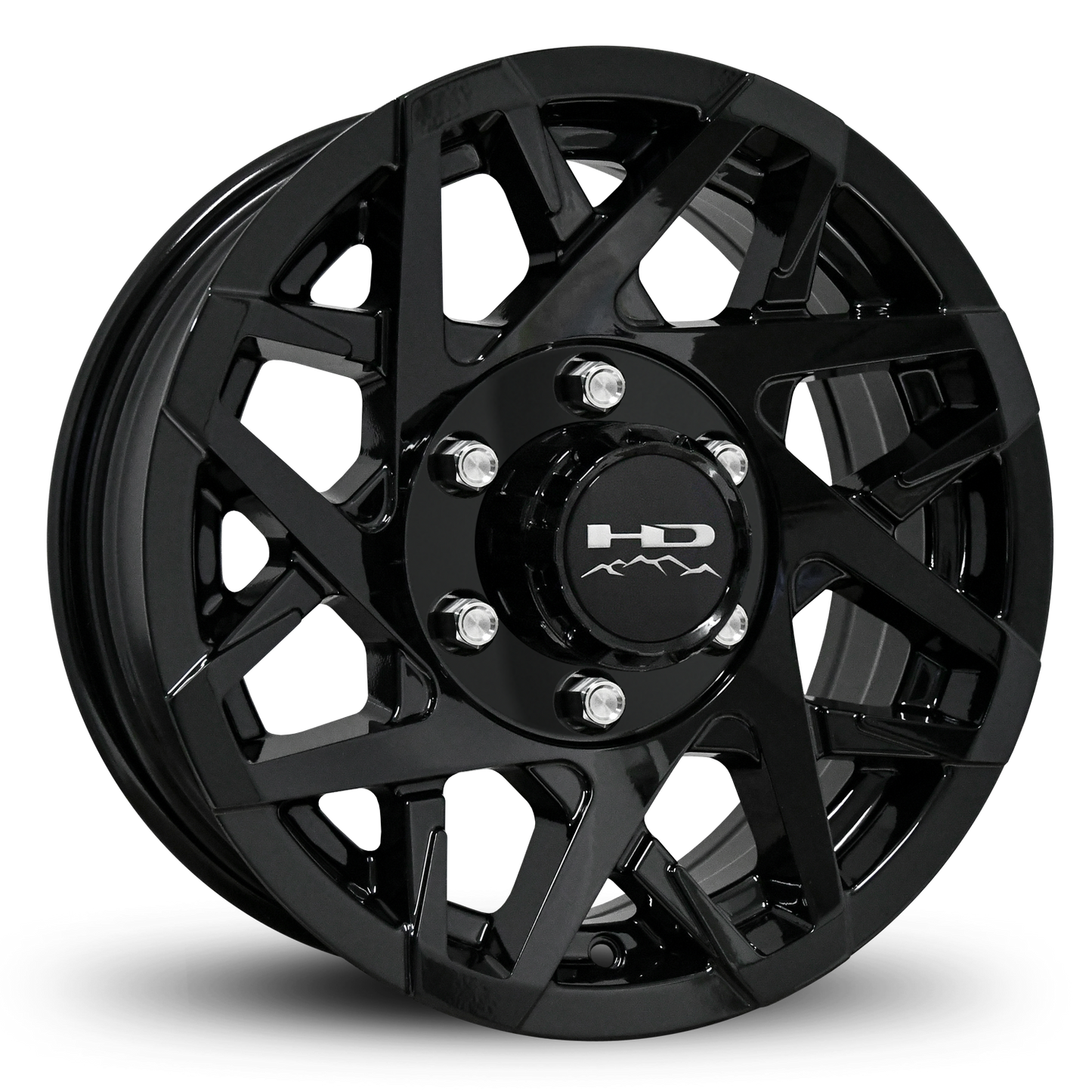 16" x 6" | CANYON ALUMINUM TRAILER WHEEL | 6 on 5-1/2 | All Gloss Black