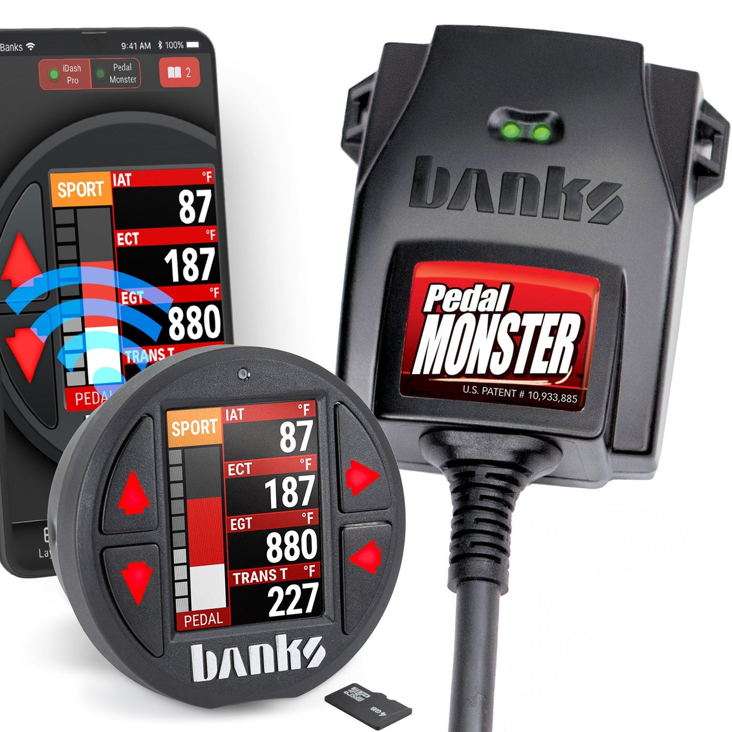 Banks Power Pedal Monster Kit Molex MX64 6-Way CONFIG 2 PM-03 w/iDash Data Pro 06-07 Chevy 64318-P